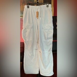 BRAND NEW SKIMS Women Boyfriend Fleece Cargo Pant Zen blue